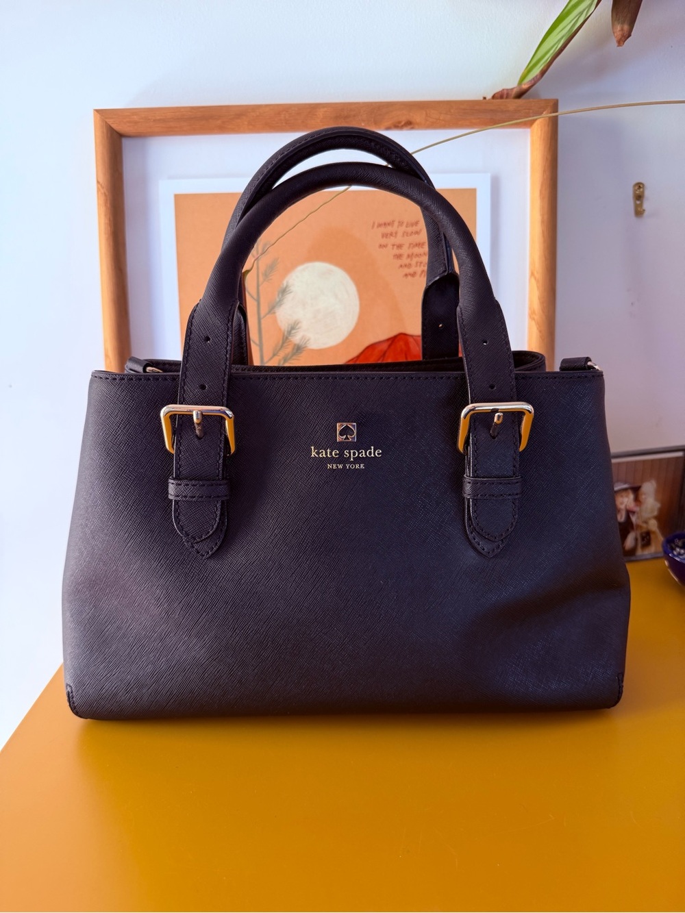 NWT Kate Spade Black Saffiano Leather Satchel